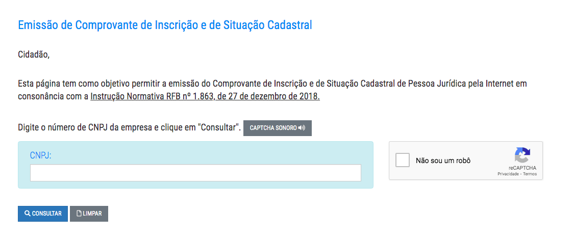 emitir cartão cnpj